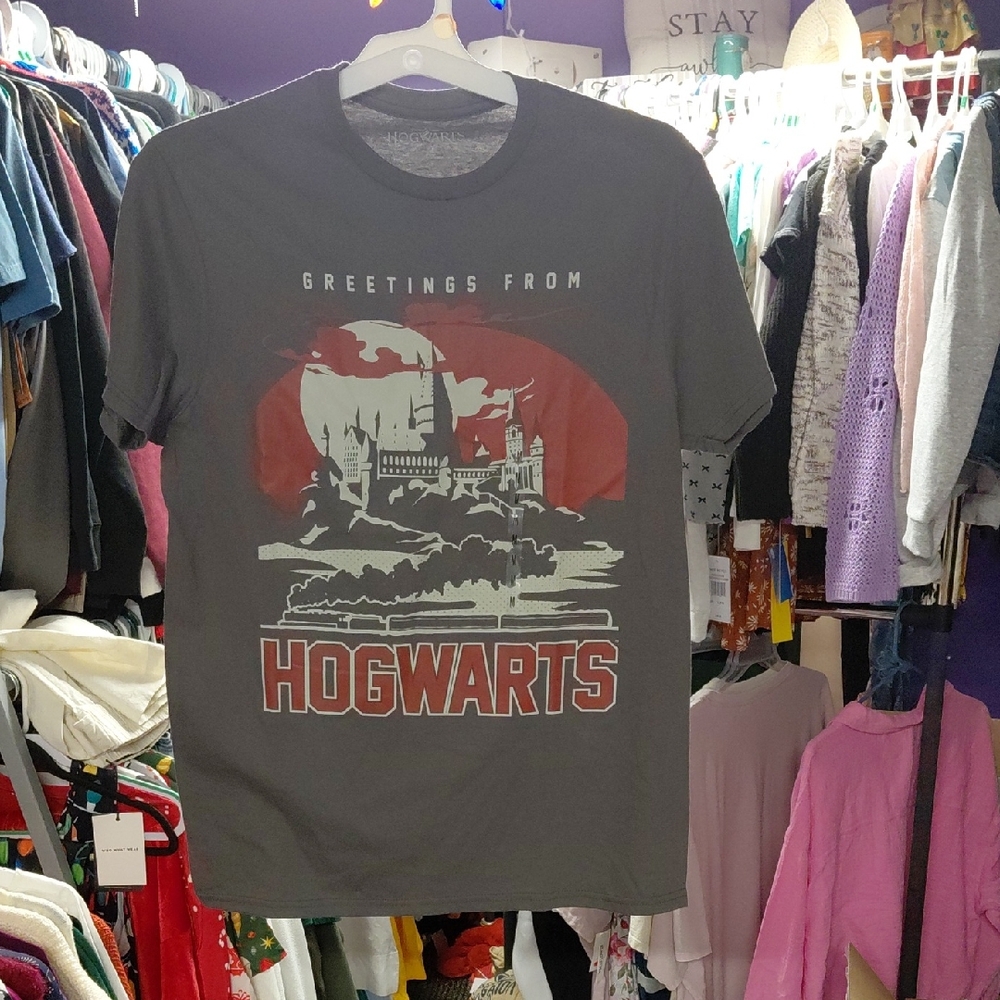 Hogwarts Greetings Gray T-Shirt